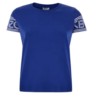 T-Shirt in Cotone Blu Elettrico Kenzo