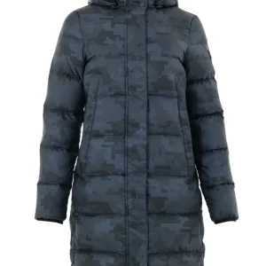 Piumino Imbottito Lungo in Grigio Moose Knuckles