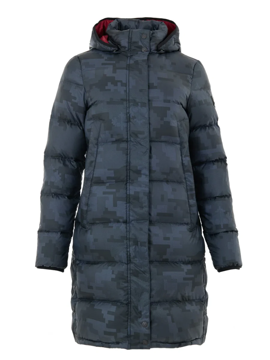 Piumino Imbottito Lungo in Grigio Moose Knuckles