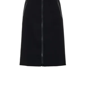 Gonna Nera con Zip e Cintura Gucci