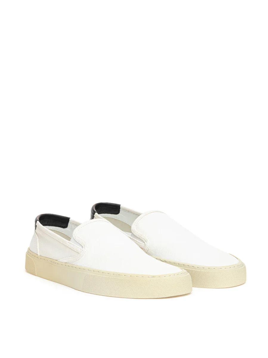 Slip on in Canvas Bianco Saint Laurent - immagine 3