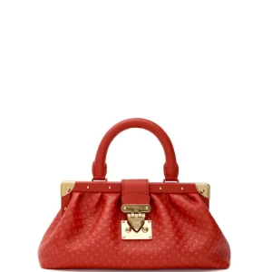 Borsa Mono Clutch Nanogram in Pelle Rossa Louis Vuitton