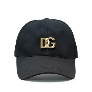 Cappellino Baseball Nero con Logo Gold DG Dolce & Gabbana
