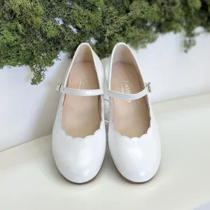 Ballerina elegante bianco perlato