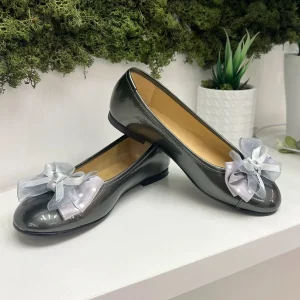 Ballerina metallizzata fiocco
