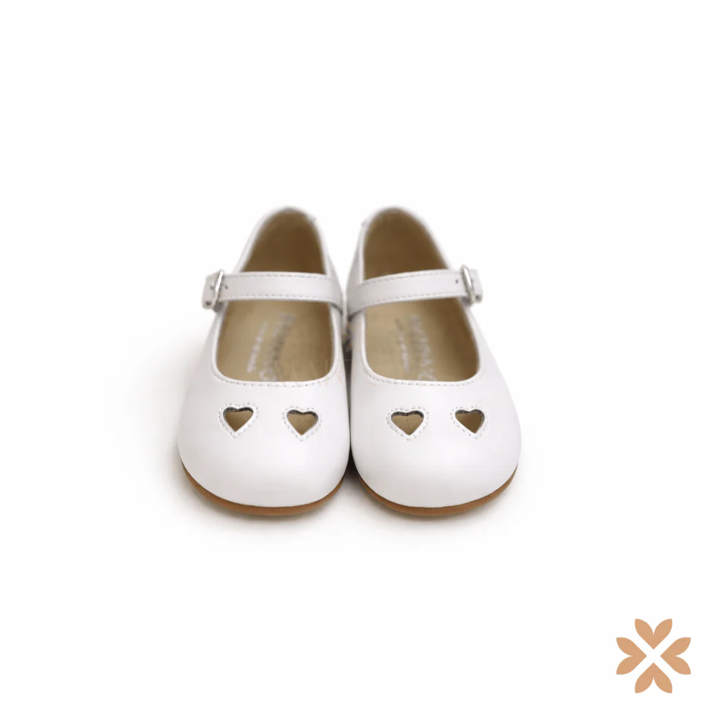 Ballerine bianche cuori traforati - immagine 3