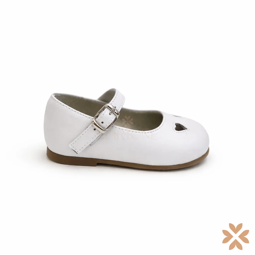 Ballerine bianche cuori traforati - immagine 2