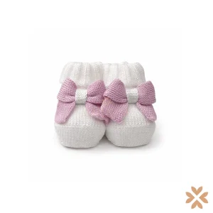 Babbucce fiocco glicine - Primodì Bebè