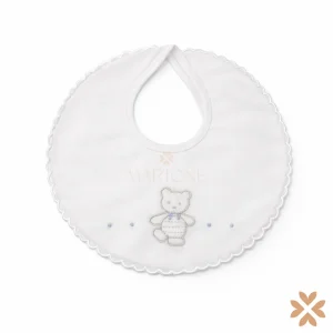 Bavetta ricamo con orsetto - Primodì Bebè