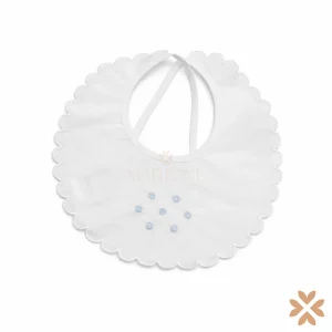 Bavetta con ricami cielo - Primodì Bebè