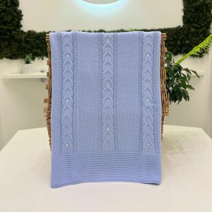 Coperta in lana con lavorazione a trecce