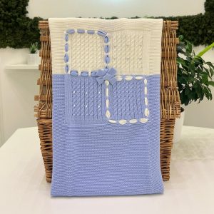 Coperta bicolore fiocco