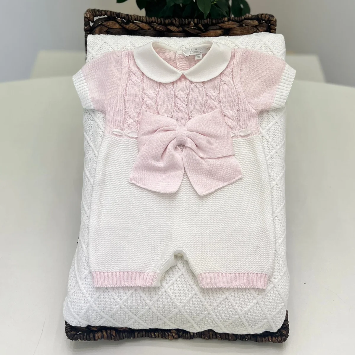 Primodì Bebe - Pagliaccetto in filo con fiocco - immagine 2