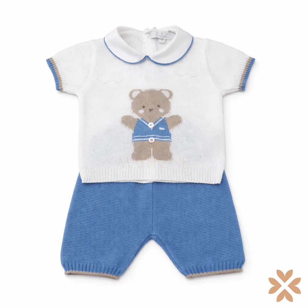 Completo neonato corto in filo di cotone - Primodì Bebè