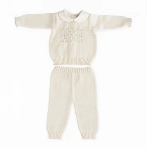 Tutina spezzata lana punto smock - Primodì Bebè