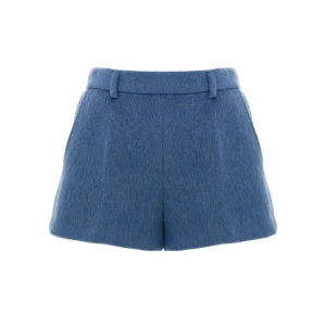 Pantaloncini Shorts Misto Mohair in Blu Avio Gucci