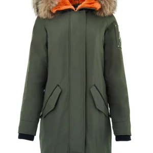 Giubbino Lungo Imbottito in Verde Moose Knuckles