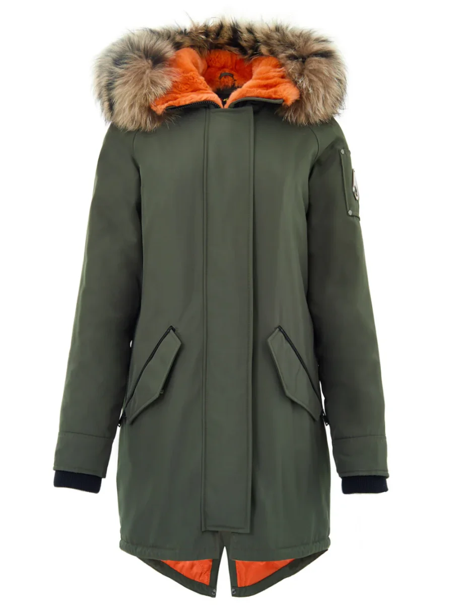 Giubbino Lungo Imbottito in Verde Moose Knuckles