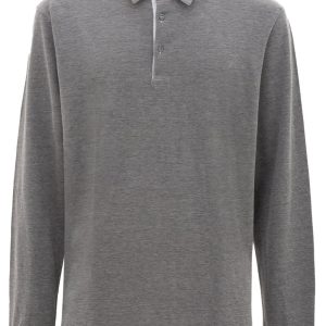 Polo Corneliani Grigia a Maniche lunghe
