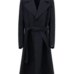 Trench Double Cotton Canvas in Blu Bottega Veneta