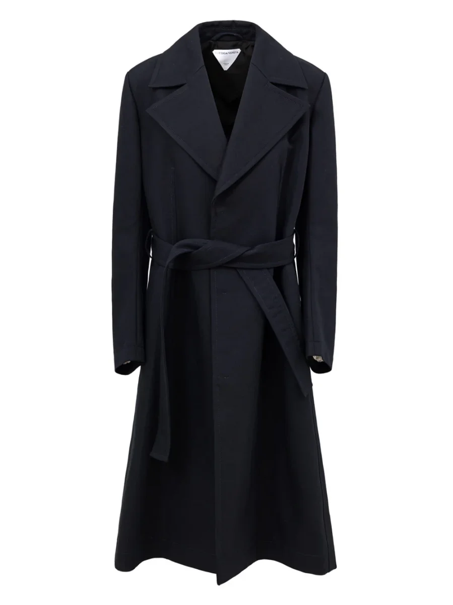 Trench Double Cotton Canvas in Blu Bottega Veneta - immagine 2