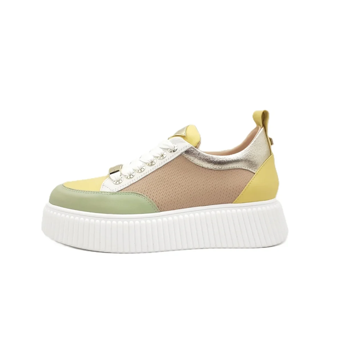 Sneakers Sally 26 Giallo/nude/platino - immagine 2