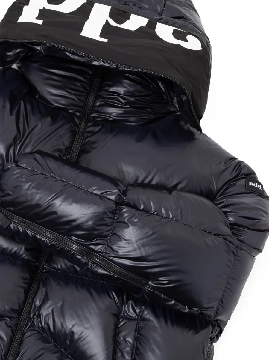 Piumino con cappuccio e logo a scomparsa ADD - immagine 5