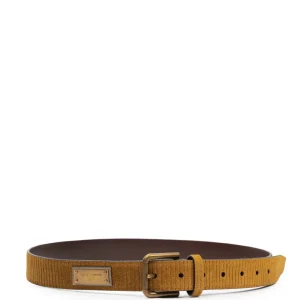 Cintura Con Logo in Velluto Dolce & gabbana