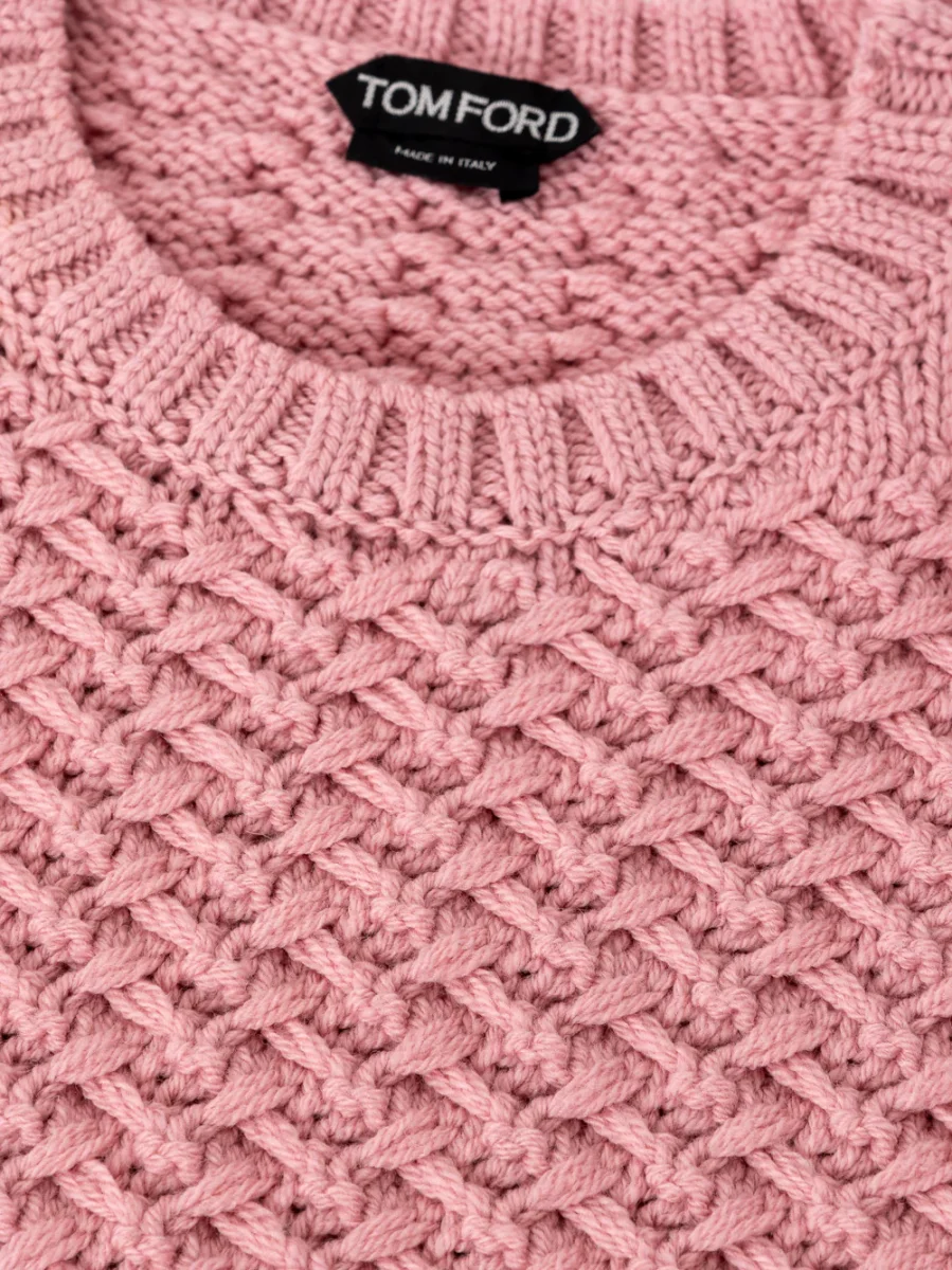 Tom Ford Pullover Intrecciato Rosa - immagine 4