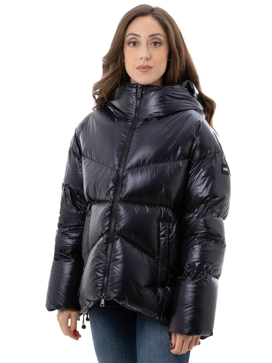 Piumino con cappuccio e logo a scomparsa ADD - immagine 3