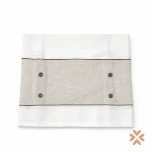 Copertina in cotone con banda beige - Teto e Tatta