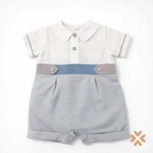 Pagliaccetto neonato in cotone operato - Teto e Tatta