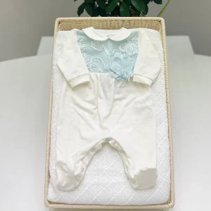 Tutina cotone e pizzo rebrodé - Teto e Tatta