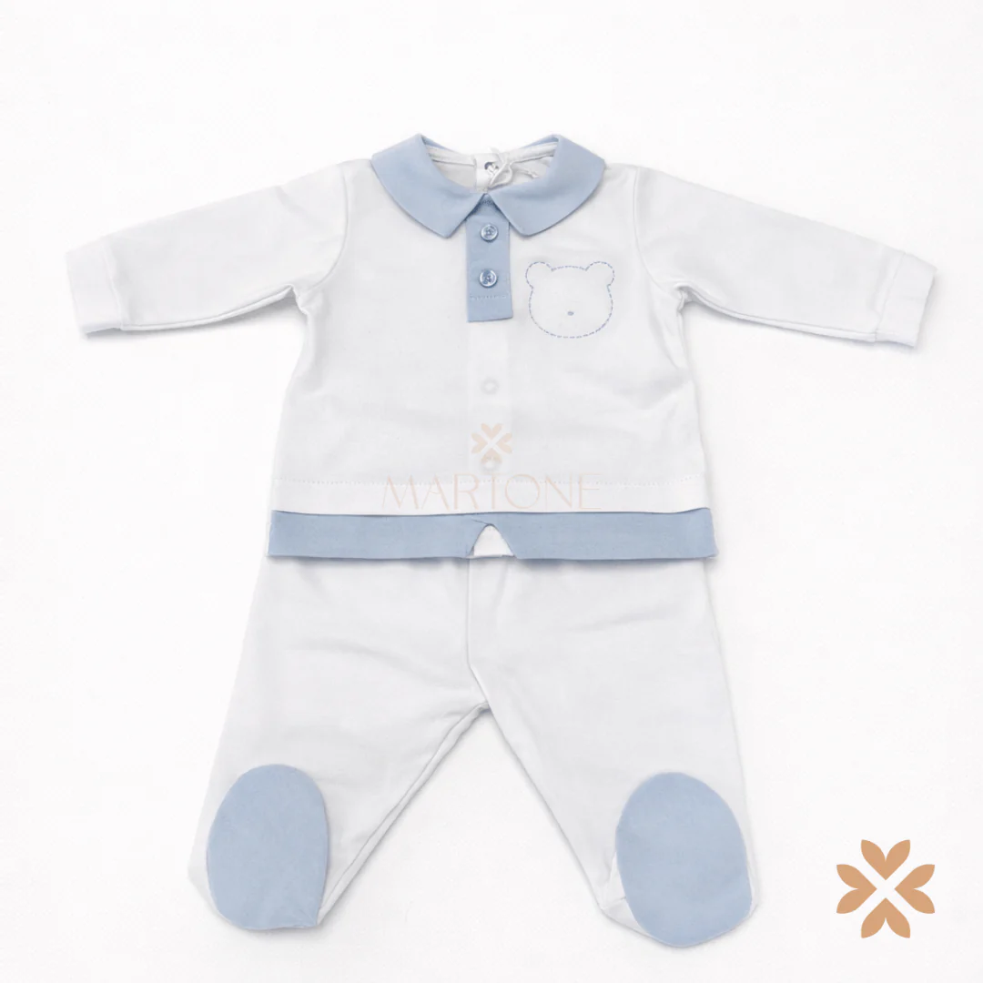 Tutina spezzata con colletto camicia - Teto e Tatta