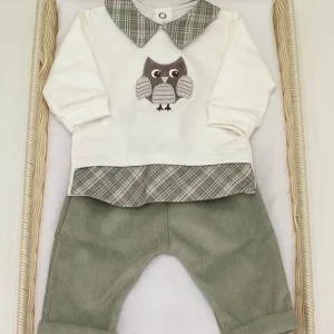 Tutina spezzata in ciniglia e velluto