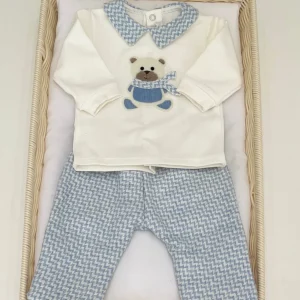 Tutina spezzata in cotone operato