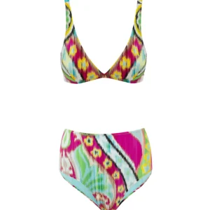 Bikini con Slip Alto in Stampa Multicolor Etro