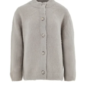 Cardigan con Colletto alla Corena in Tortora Gran Sasso