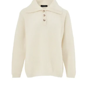 Maglia Collo Polo Bianca a Coste Inglesi Gran Sasso