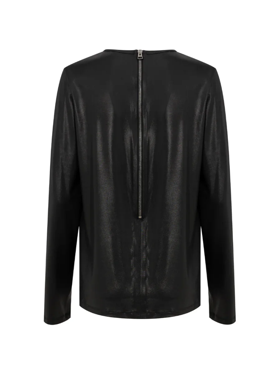 Tom Ford Maglia in Viscosa Nera con Zip Posteriore - Maniche Lunghe - immagine 3