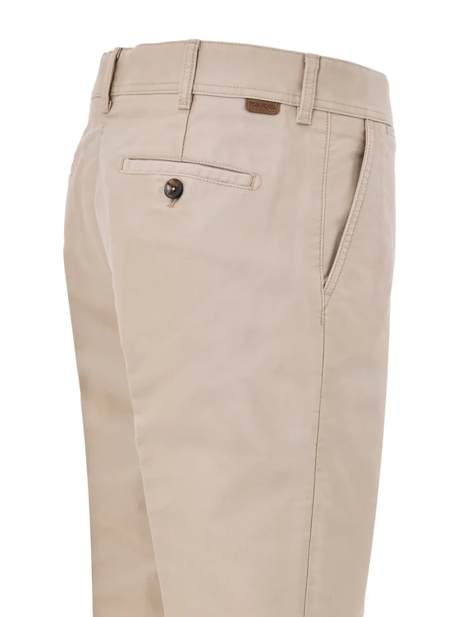 Pantalone Chino in Tessuto Tecnico Beige Tom Ford - immagine 5