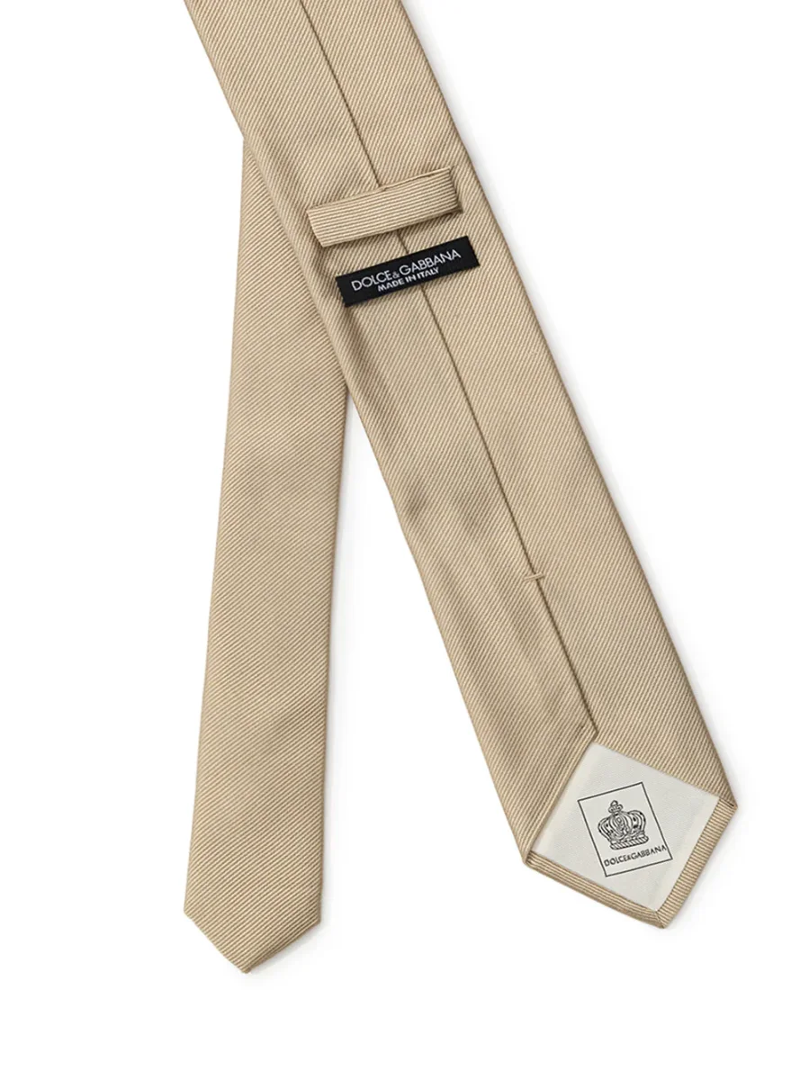 Cravatta oro in seta Dolce & Gabbana - immagine 3