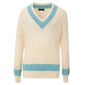 Maglione College Bianco/Azzurro Gran Sasso