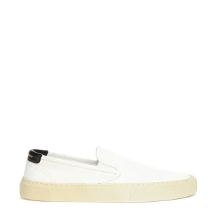 Slip on in Canvas Bianco Saint Laurent