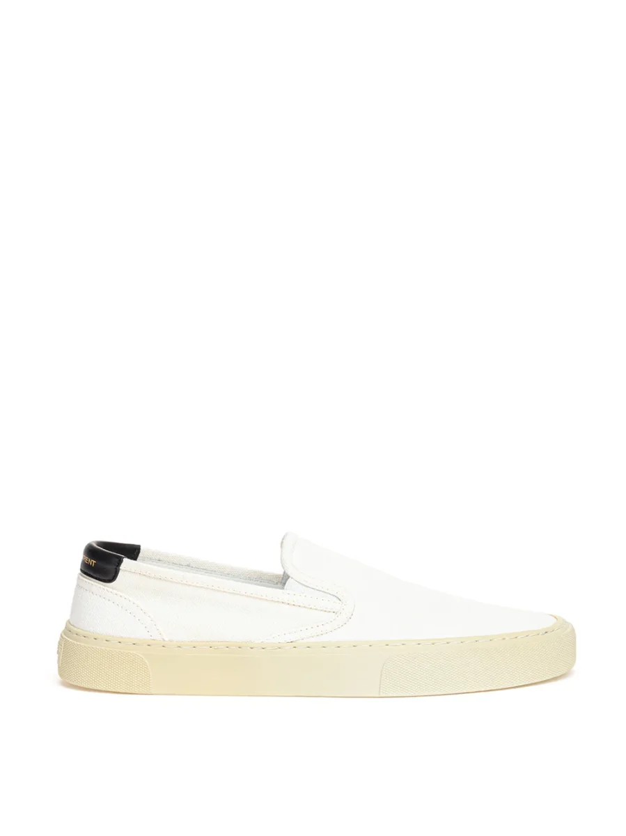 Slip on in Canvas Bianco Saint Laurent - immagine 2