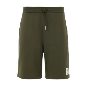 Pantaloncini Verdi in Cotone Mezza Coscia Thom Browne