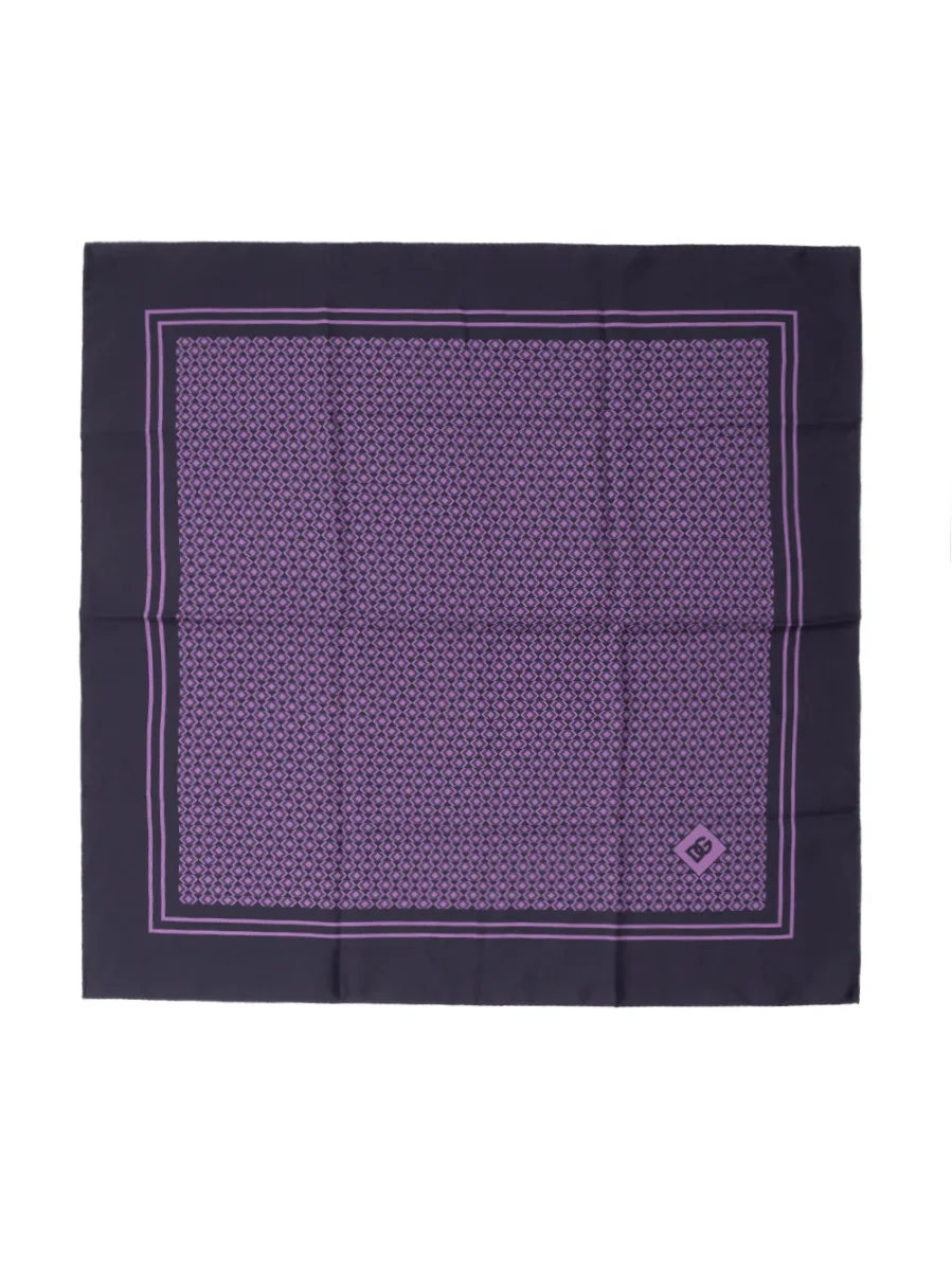 Pochette da taschino in seta viola Dolce & Gabbana - immagine 2