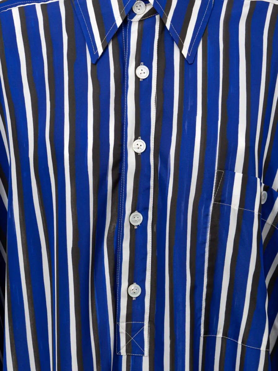 Abito Camicia Kaftano a Righe Bottega Veneta - immagine 4