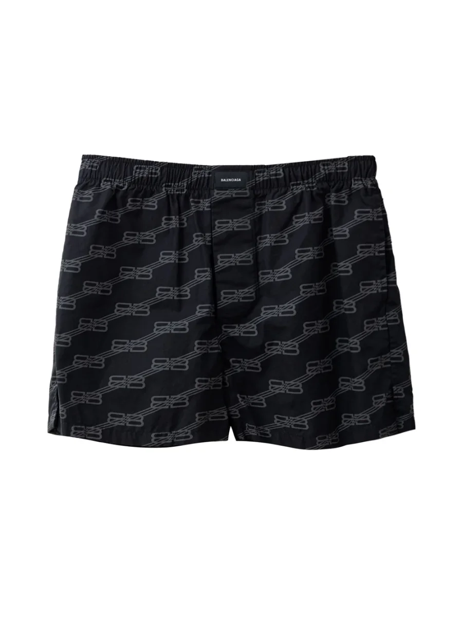 Pantaloncino Shorts con Logo Allover Balenciaga - immagine 7