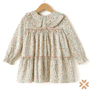 Abito a balze a fiori - Yoedu